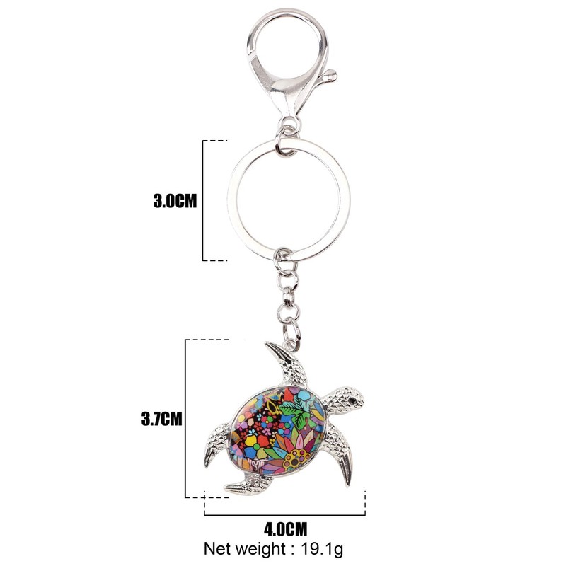 DUOWEI Cute Turtle Key Ring Tortoise Decorative Sea Turtle Gifts