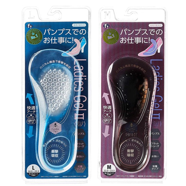 Asimaru Women's Gel II Insole, Pumps, Shock Absorption, Callus, Octopus, Thumb Deformation, For Anxiety of Feet and Knees and Lumbar Clings Insole, Gel Insole, Sandals, Heels, clear