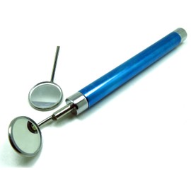 10 Pcs Dental Light Mirror Blue Handle Removable Mirrors #5 Examination Diagnostic Instruments