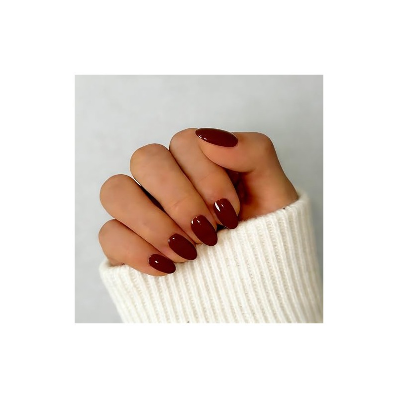 SXVME Uñas postizas cortas de gel suave, 32 piezas, 16