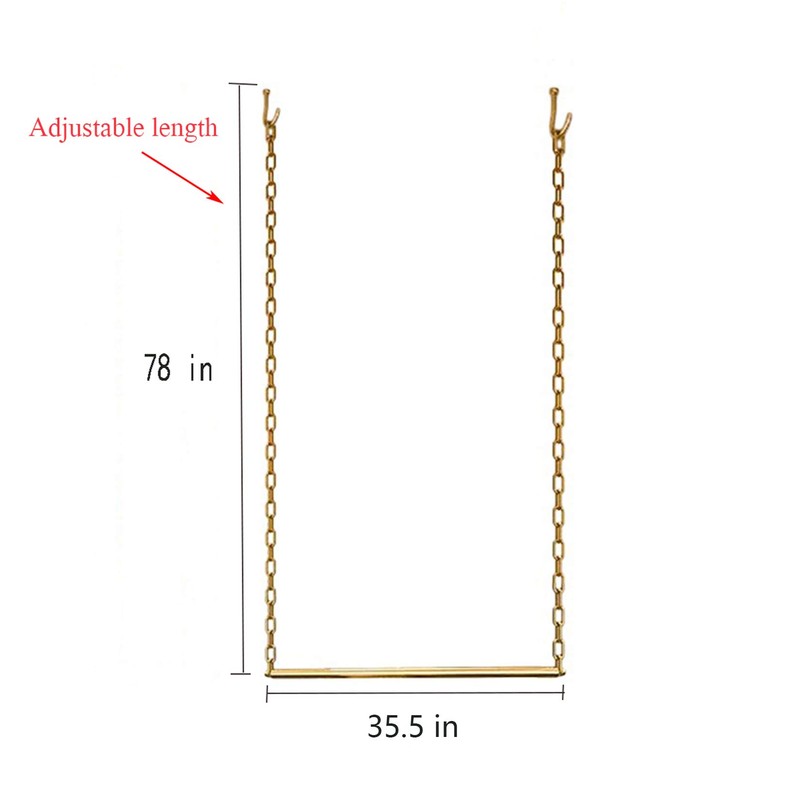 FURVOKIA 2 Pcs Creative Chain Adjustable Height Ceiling Hanging Clothing
