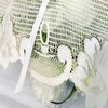 Maritown Swag Curtains Lace Valances Semi Sheer Floral Kitchen Window
