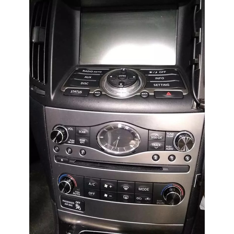 AtomBomb Black Aluminum Radio & A/C Knobs for Infiniti G37