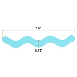 HARFINGTON 12pcs Non Slip Bathtub Stickers Bath Shower Floor 7.9" Anti-Slip Sticker Tape S-Shape Style Decals for Bathroom Kitchen Bathtub Treads Stairs, Blue