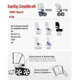 Double Super Bag 39-310 w/Zipper for Polaris 3900 Sport & P39 Pool Cleaner