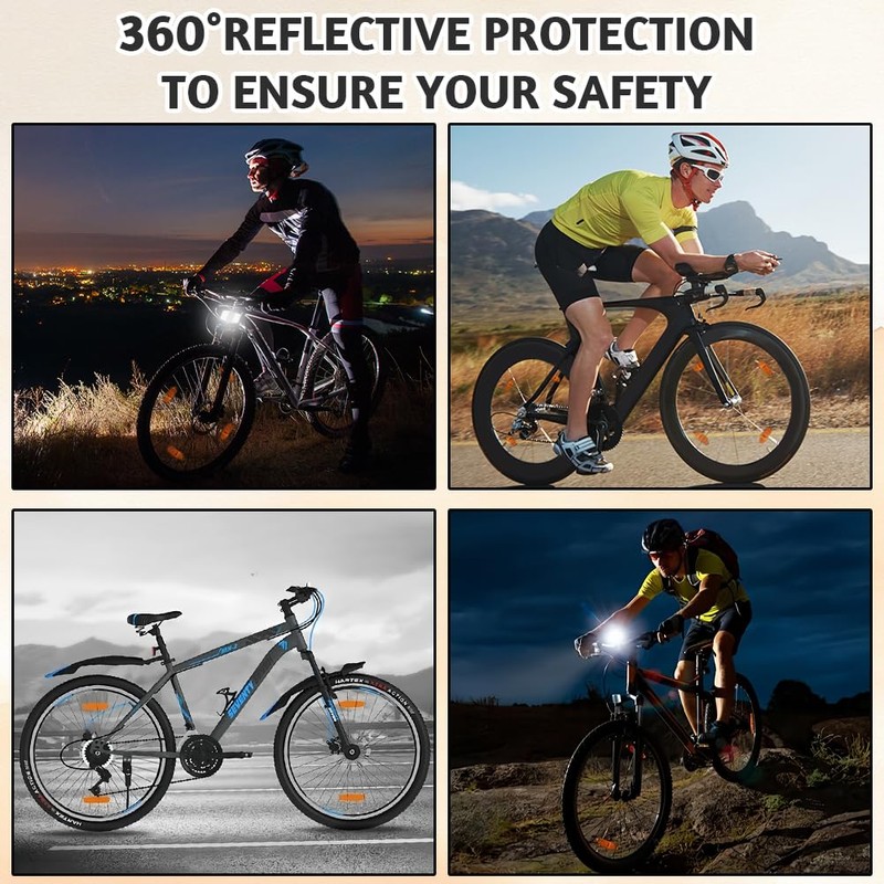 flintronic 4PCS Bicycle Wheel Reflectors, Bicycle Spoke Reflectors, High Reflective