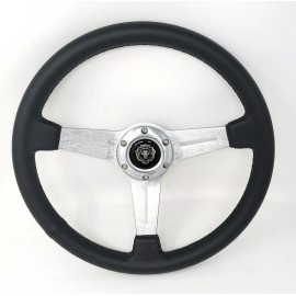 New World motoring Boat Steering wheel W/ Adapter 3 spoke boats with 3/4" tapered key Marine Silver