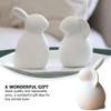 PRETYZOOM Ceramics Bunny Figurine Easter White Bunny Figurines Home Decor