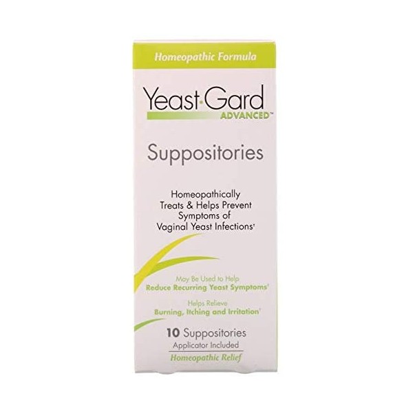 Yeast-Gard Advanced Homeopathic Suppositories 10 ea (Pack of 2)