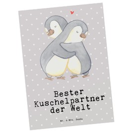 Mr. & Mrs. Panda Postcard Cuddly Partner - Gift, Husband, Postcards, Gift Tip, Wedding Anniversary, In Love, Cuddling