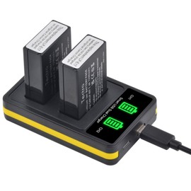 Tectra 2-Pack LP-E17 Battery and Rapid LED Dual Charger for Canon EOS R100 R50 RP R10 R8, Rebel T8i, T7i, T6i, T6s, SL2 SL3, M3, M5, M6, 77D 200D 250D 750D 760D 800D 8000D Digital SLR Camera