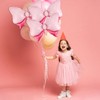 10pcs Pink Bow Balloons, Cute Foil Bow Shaped Balloons Giant