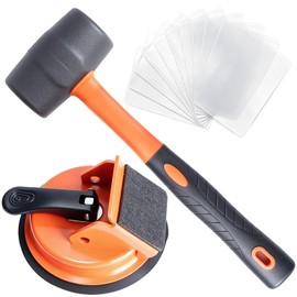 Zzyyldu Floor Gap Fixer Tool Kit with Rubber Mallet & Sticky Pads