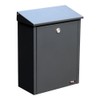 Qualarc ALX-200-GY Wall or Post Mount Locking Galvanized Steel Mailbox,