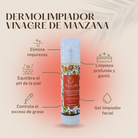 TQL | Dermolimpiador Vinagre de Manzana | Limpiador Facial | Controla exceso de grasa e impurezas de la piel | Equilibra el PH | Limpieza profunda | Envase 100 ml