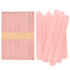 CraftySticks- 300 Pack 6 Inch Pastel Pink Painted Wood Craft Sticks, Jumbo Popsicle Sticks for Crafts, Learning and STEM Basics