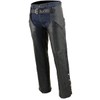 Milwaukee Leather Chaps for Men's Black Leather Slash Pocket- Snap