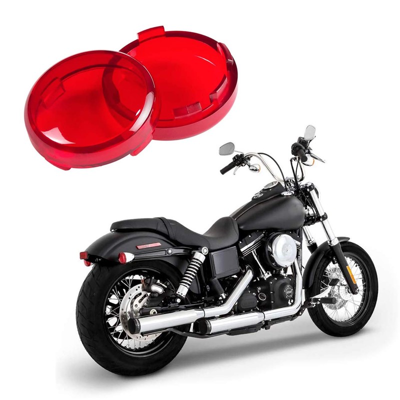 Turn Signal Lights Lens Cover Compatible with Harley Dyna Fatboy