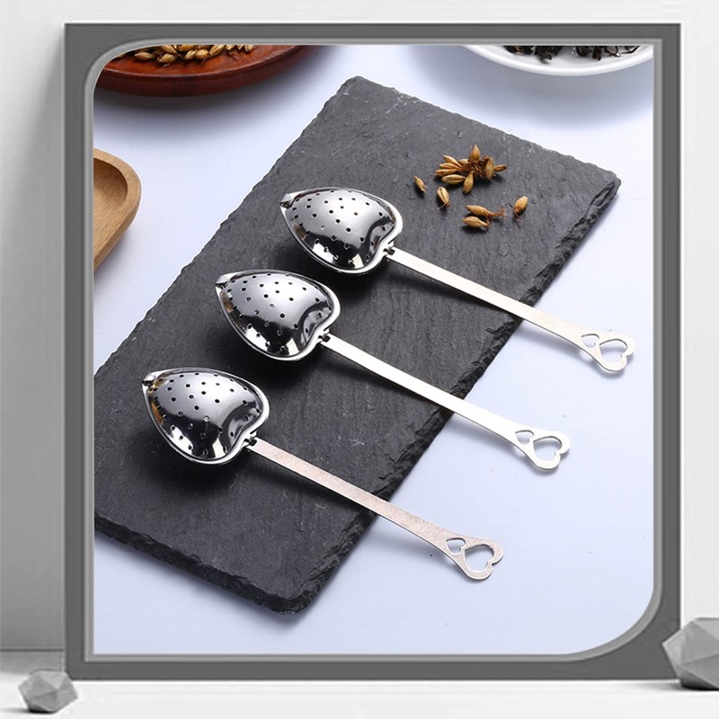 Stainless Steel Tea Strainer Stainless Steel - Heart-Shaped Tea Strainer