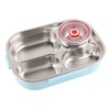 Stainless Steel Lunch Box Food Grade Safe 4 Compartments Portable