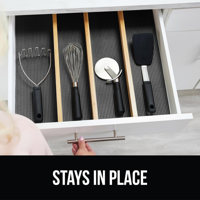 GORILLA GRIP powerGRIP Drawer Shelf and Cabinet Liner, Thick Strong