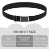 TIESOME 2PCS Adjustable Kids Elastic Belts, Stretch Waist Belts Black