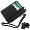DXLing Leather Mini Wallet Credit Card Holder for Men, Card