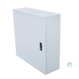 Thomletha 24 x 8 x 24 NEMA 4X Electrical Junction Box - Premium Steel Enclosure for Industrial Controls - Heavy Duty Outdoor Metal Cabinet with Dual-Key Lock - Fits Wiring, Connectors and Panels