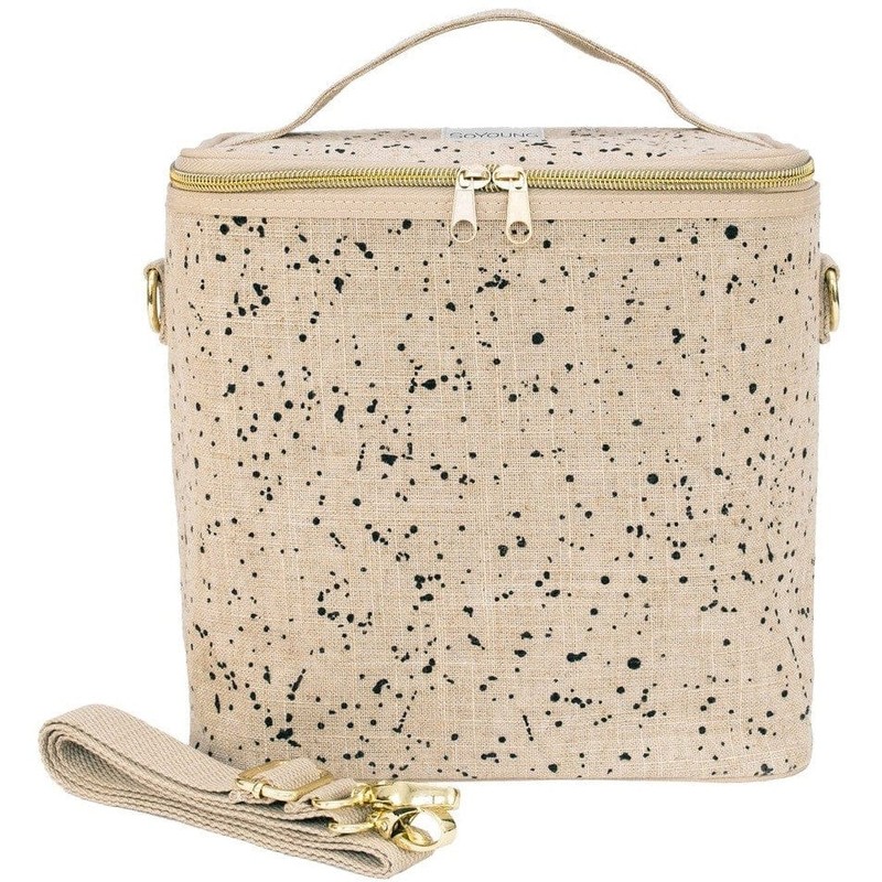 SoYoung Large Linen Insulated Lunch Poche, Muted Clay