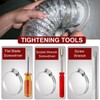 Sourcing Map Stainless Steel Worm Gear Hose Clamp, Adjustable 2/5"-