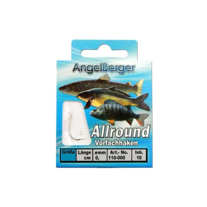 Angel Berger Leader Hook Tied Hooks (All-Round, Size 6 0.22
