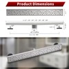 Sharp-tec 32 inch Linear Shower Drain, Brushed Rectangular Floor Drain,