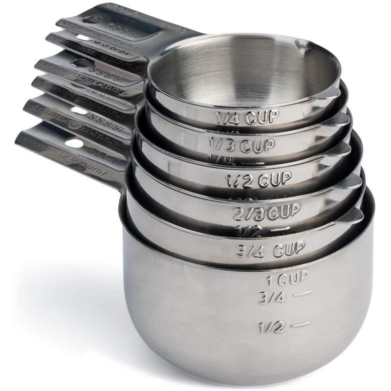 Hudson Essentials Stainless Steel Measuring Cups Set (6 Piece Set)