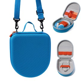 Travel Case for Yoto Mini Player, Protective Storage Organizer with Shoulder Strap, Fits Headphones and Yoto Cards (Blue)