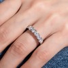 Moissanite Eternity Rings Wedding Band 0.6/1cttw D Color VVS1 Clarity