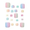 SINHOT Colorful Press onToenails Matte Fake Toe Nails Glue on