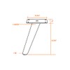 AKB Hardware 6-3/4"H Slant Furniture Metal Legs - Set of