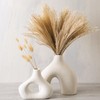 Ceramic Vases for Home Decor, Set of 2 White Ceramic