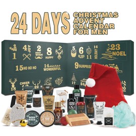 Advent Calendar 2025 Mens, 24PCS Beard Care Grooming Set 24-Day Mens Advent Skincare Calendar for Adults 2025 Countdown Calendar Perfect Christmas Holiday Gift for Husband Dad Boyfriend