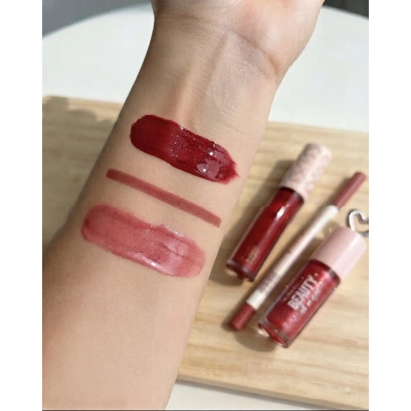 Kit Labial Girabella Gloss Lip Oil Estuche Corazón