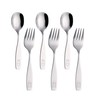 Exzact Children's Cutlery Stainless Steel 6pcs/ Kids Fork and Spoon