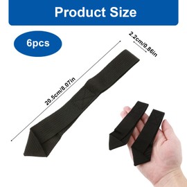 6 Stück Zurrschlaufen Kurz 500kg – Robuste Bandschlinge & Schlupf Hebeband, Doppelschlaufen Gurtschlaufen für Motorradtransport, Fahrräder, Strandmotorräder (Schwarz)