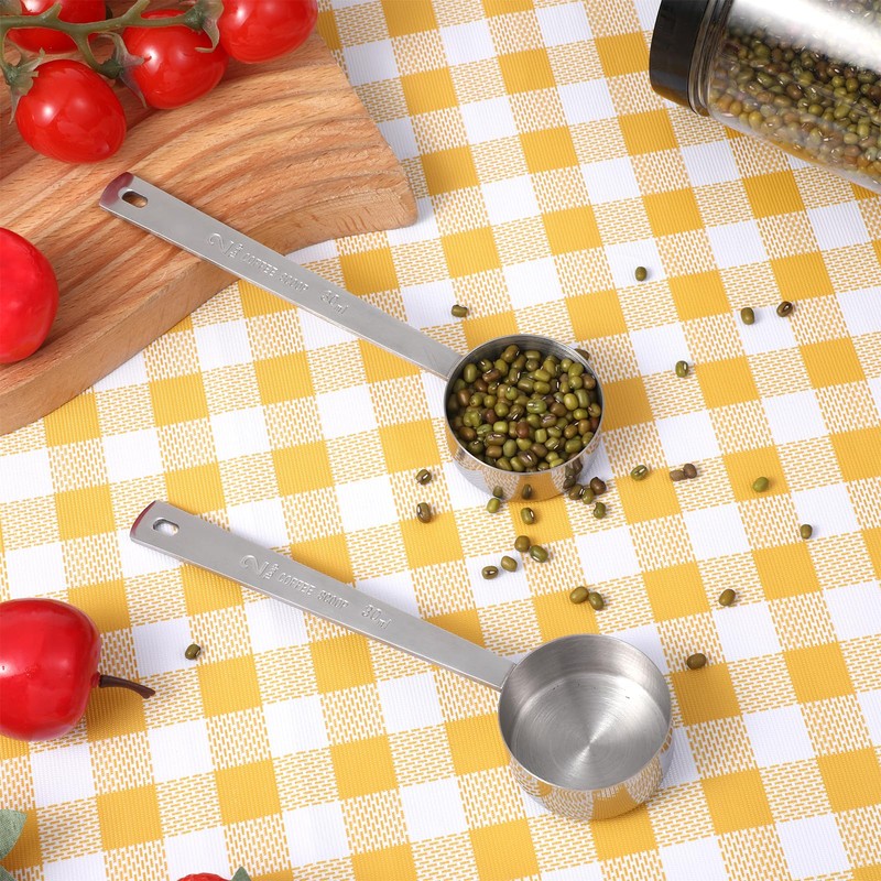 2 PCS 2 Tablespoon Coffee Scoop, Stainless Steel Long Handle