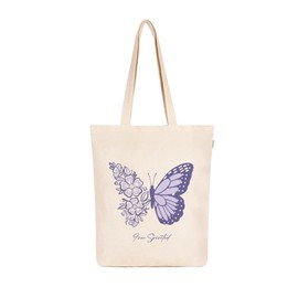 Eco Right Aesthetic Canvas Tote Bag for Women Zippered Closure, Beach, Shopping, Travel, Gifts for womens tote bag