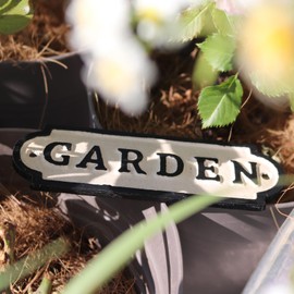 6 Funpop Vintage Iron Garden Signs - Retro Style Decorations for Yard, Porch, and Farmhouse -Garden Decor for Outside