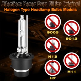 Xenooto for Toyota Sienna Venza HID Xenon Headlight Bulbs Low Beam D4S 2011 2012 2013 2014 2015 2016, 6000K Bright White Light 90981-20024, 35W D4SC1 OEM Headlamp Replacement, Pack of 2