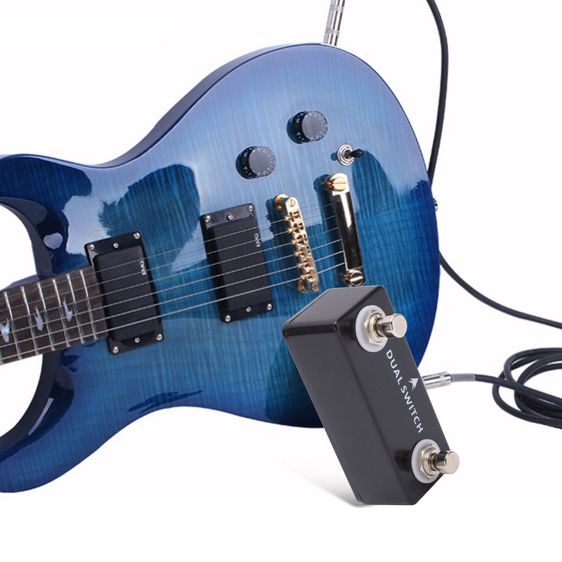 Guitar Foot Switch Pedal Dual Footswitch Tap Momentary Lock Free