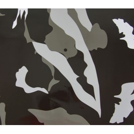 Way2Buy Vinyl Black White Gray Camouflage High Gloss Car Vinyl Film Wrap CAMO Auto Sticker with Free Tool Kit (Sample (3in X 5in))