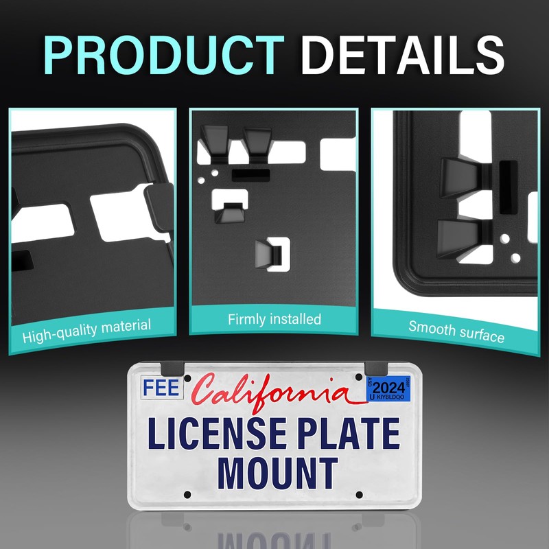 Quick Install Front License Plate Holder Compatible with Ford F150