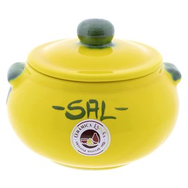 CERÁMICA ESPAÑA Salt shaker for the kitchen, rustic salt shaker, ceramic salt shaker, original salt shaker, decoration model M02, 100% hand-decorated, 16 x 16 x 14 cm